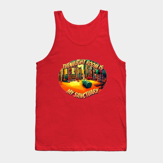 THE WEIGHT ROOM IS MY SANCTUARY Tank Top by Mujji